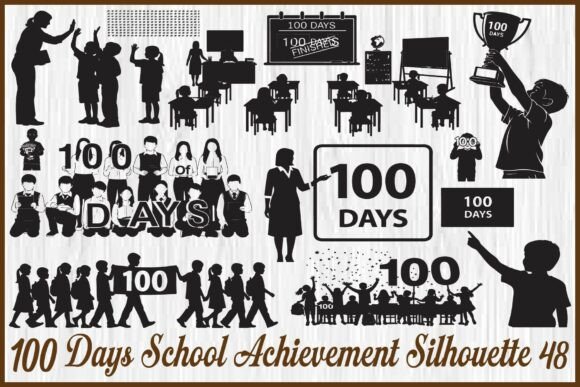 100 Days School Graphics for Crafts