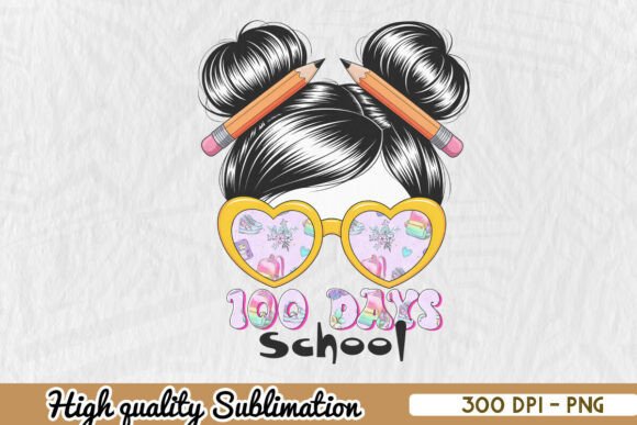 100 Days School PNG for Crafts & Graphics