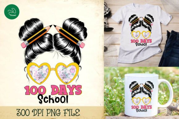 100 Days School PNG: Graphics for Crafts