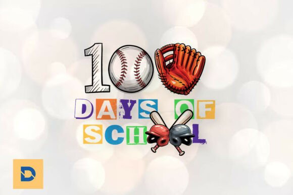 Baseball 100 Days PNG: Graphics for Crafts
