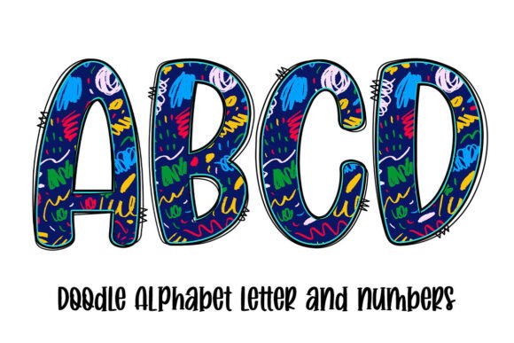 Black to School Alphabet Letters: Graphics for Crafts
