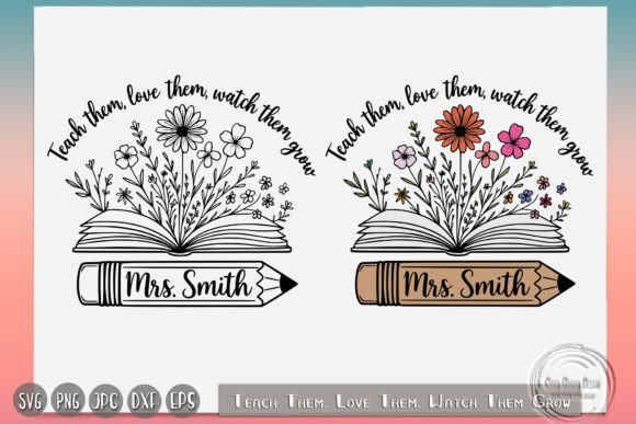 Custom Teacher Name Graphics for Crafts
