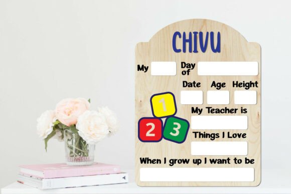 First Day School Board Graphics for Crafts