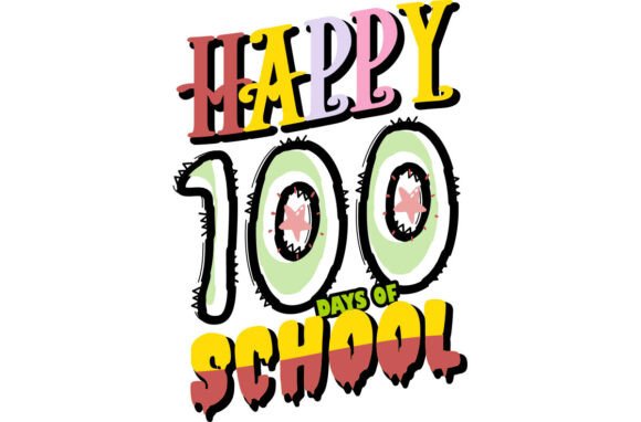 Happy 100 Days Shirt: Graphics for Crafts