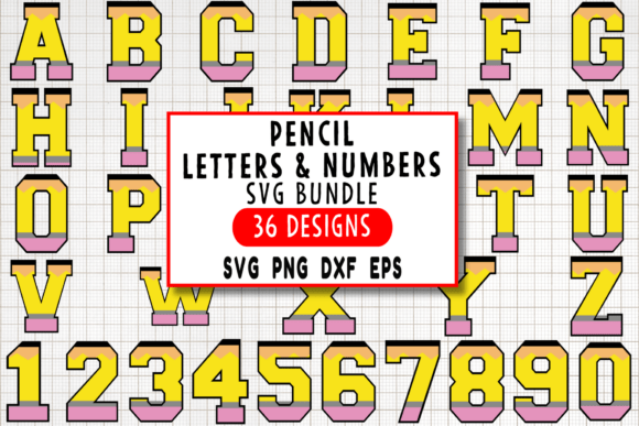 Pencil Letters SVG for Crafts & Graphics