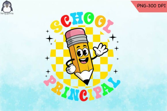 Retro School Principal PNG: Graphics for Crafts
