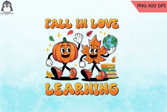 Retro Teacher Fall in Love Autumn PNG Review