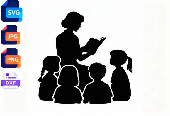 Reviewing the Teacher Reading Silhouette