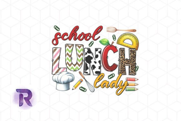 School Lunch Lady PNG for Crafts & Graphics